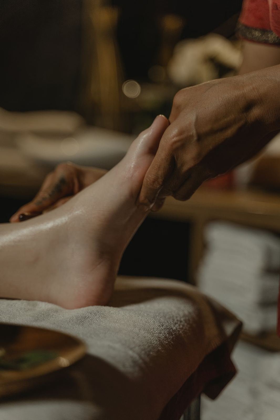 Foot reflexology massage at Wings Spa
