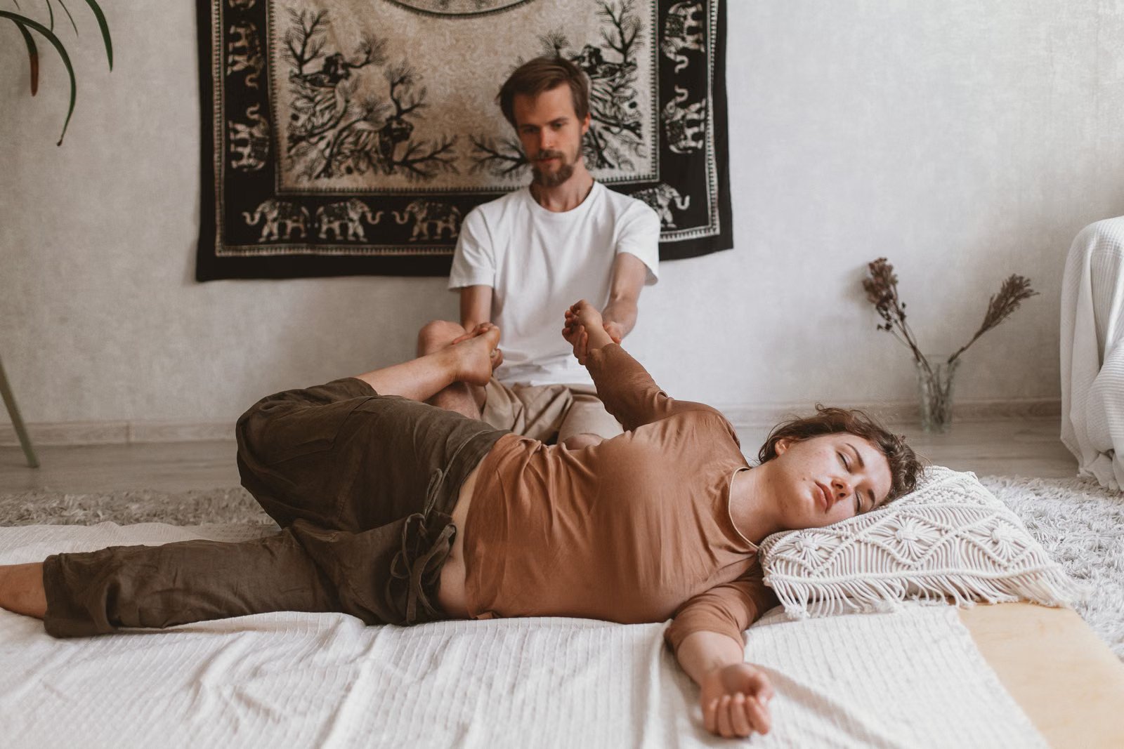 Thai massage therapy at Wings Spa
