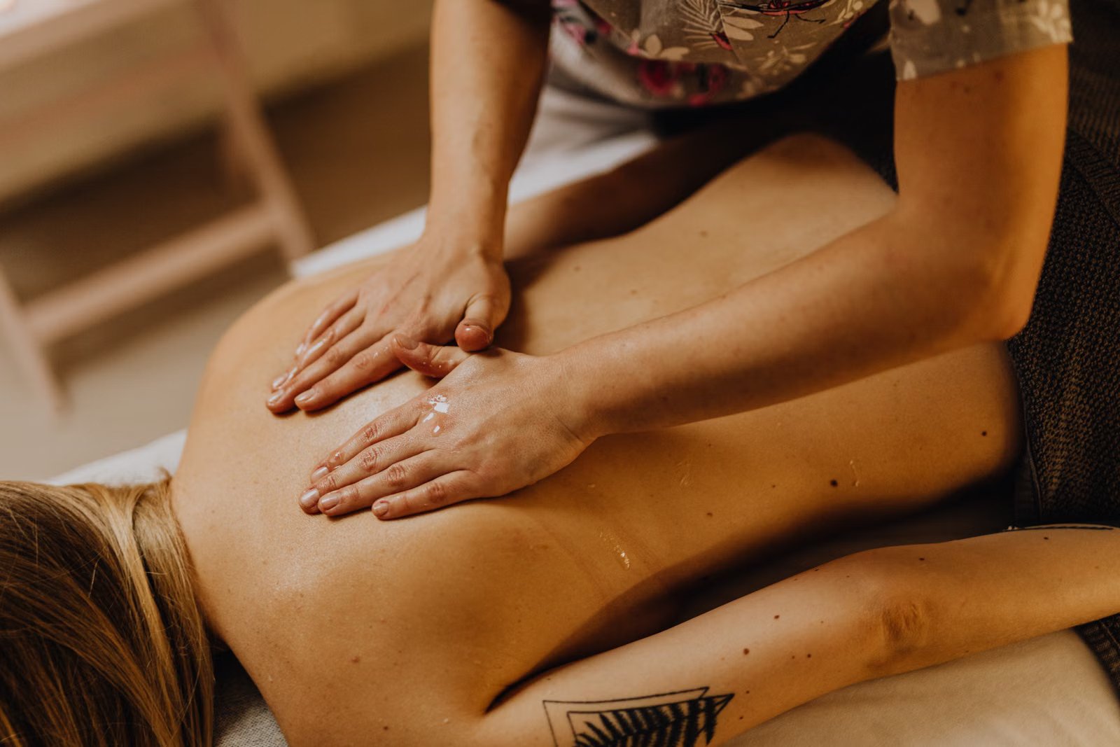 Deep tissue massage therapy at Wings Spa